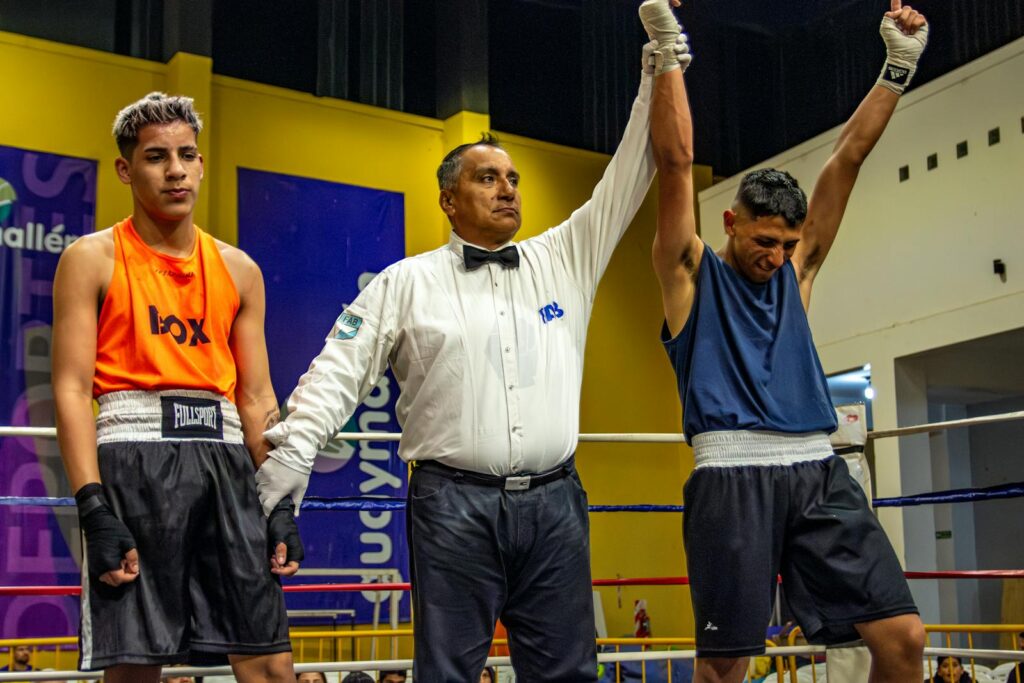 Boxing Referee Announcing Winner