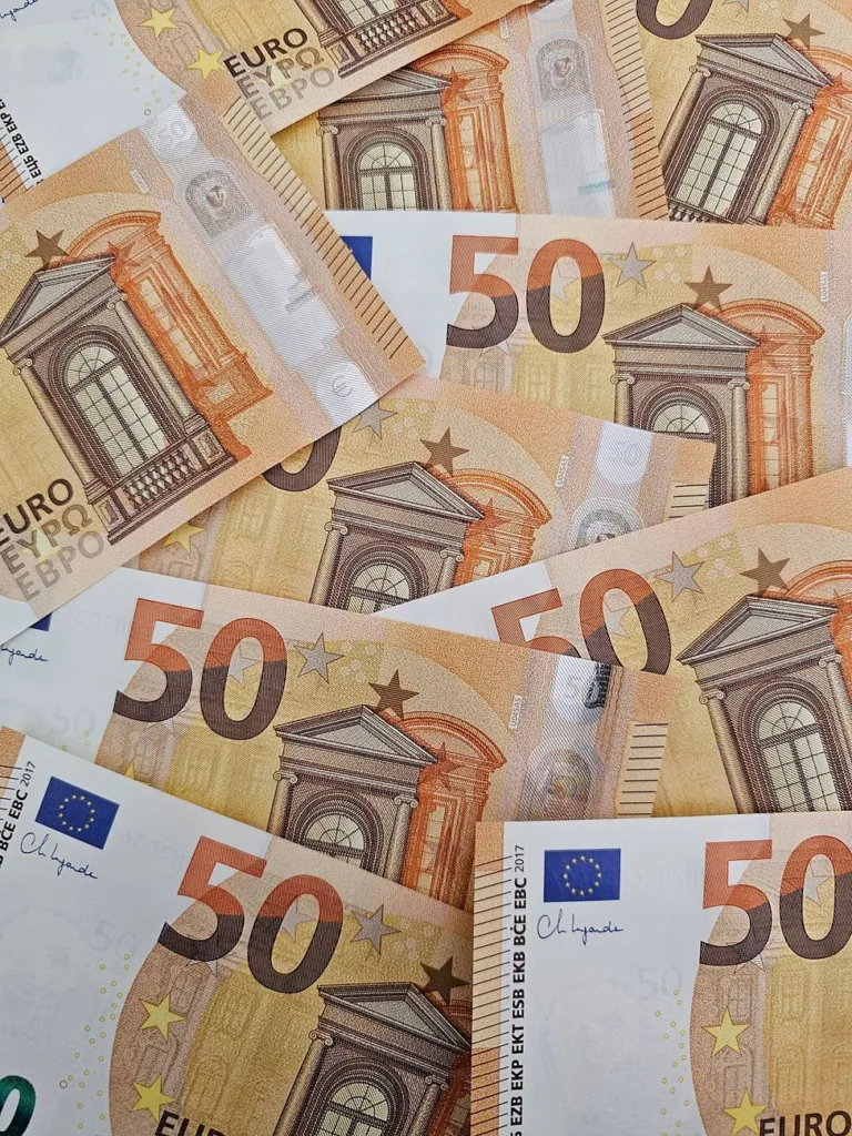 pile of euro banknotes
